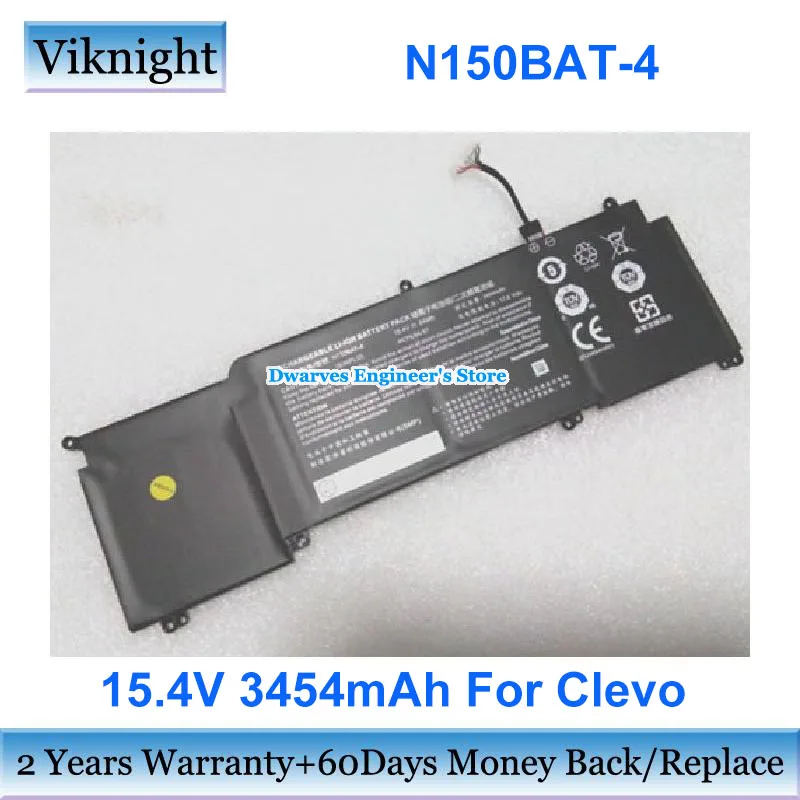 Оригинальная Аккумуляторная Батарея 15,4 V 3454mAh 54Wh для Clevo 4ICP5/66/67