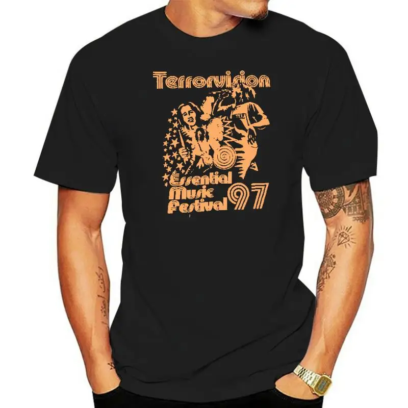 

Rare vintage 90s Terrorvision Essential festival tee Britrock Britpop men t shirt
