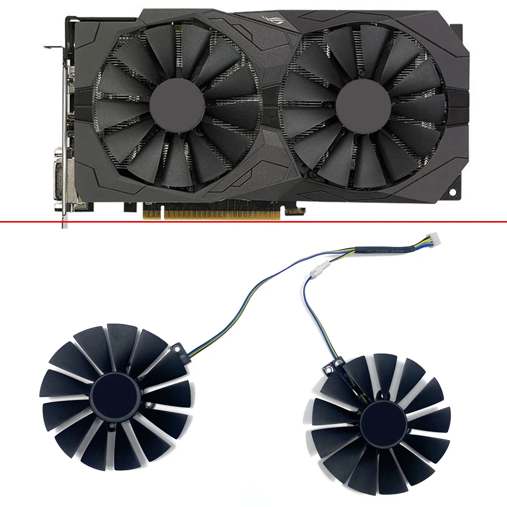 NEW 95MM 4PIN Cooling Fans STRIX Dual RX 470 570 GPU For ASUS ROG STRIX Dual RX 470 570 For AMD RX470 RX570 Gaming PLD10010S12H