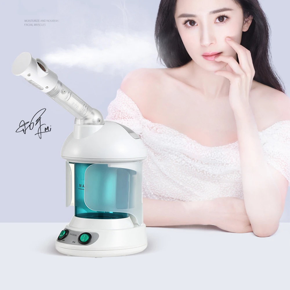 

360° Hot Mist Facial Steamer Skin Moisturizing Deep Face Cleansing Humidifier Aroma Herbal Steaming Sauna Spa Skin Beauty Device