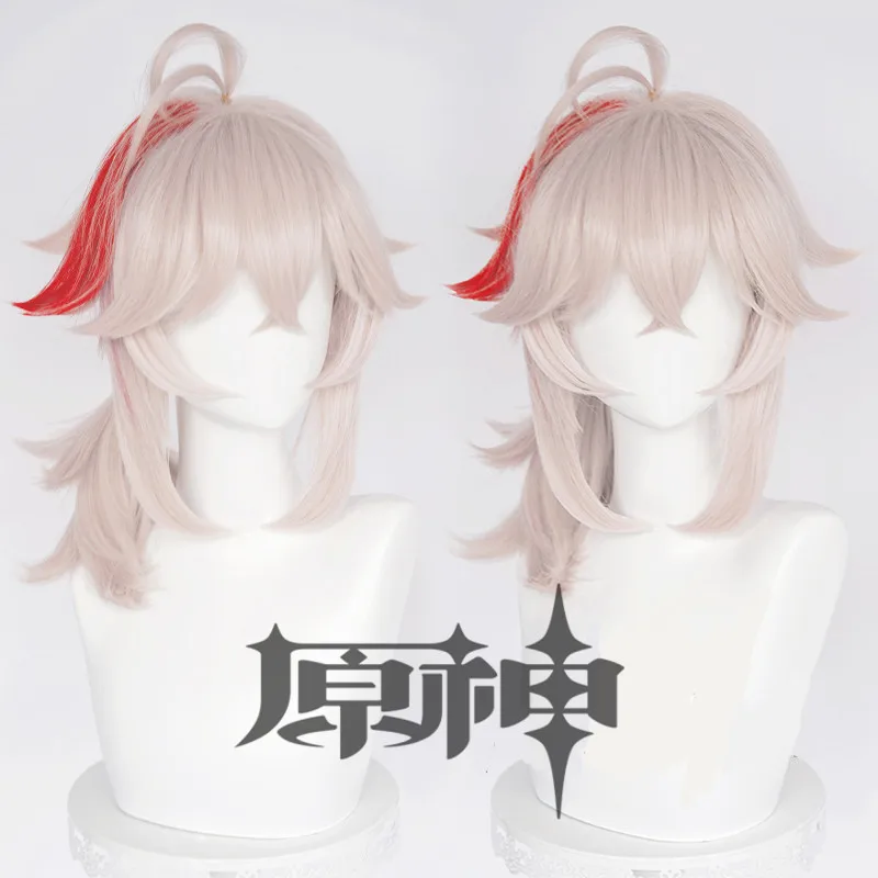 

Genshin Impact Inazuma Warrior Kaedehara Kazuha Cosplay Wig Cocked Stiff Hair Style Highlights Dyed Hair Binding Boys Handsome