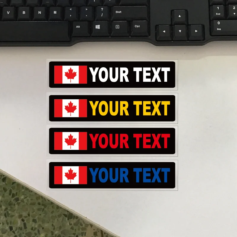 Наклейка с канадским флагом на заказ водонепроницаемый светоотражающий стикер