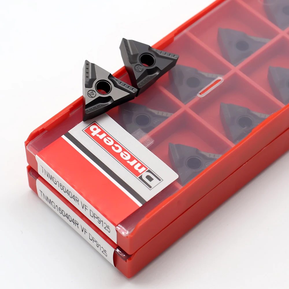 

TNMG160404R-VF DP9125 карбидные вставки, внешний токарный инструмент, токарные станки с ЧПУ