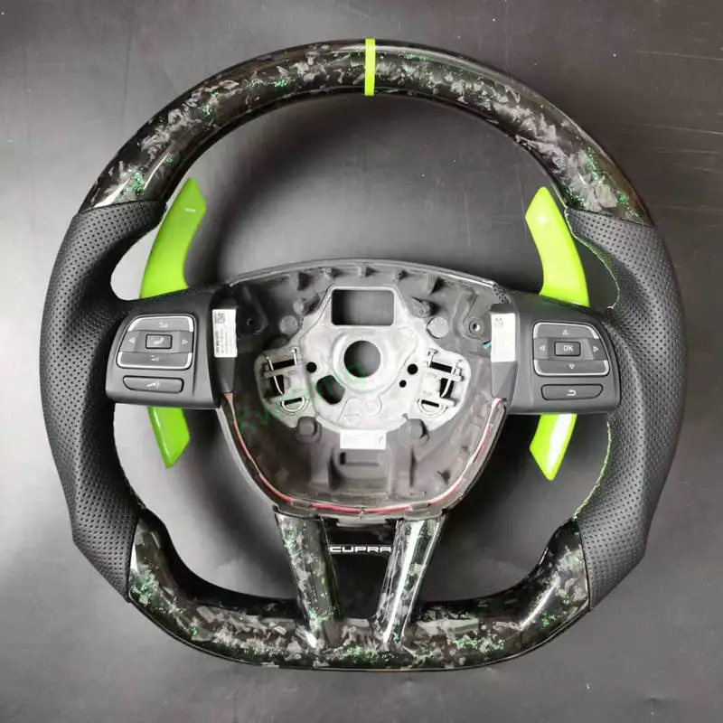 100% Настоящее углеродное волокно Автомобильное рулевое колесо для VW Volkswagen Seat Leon