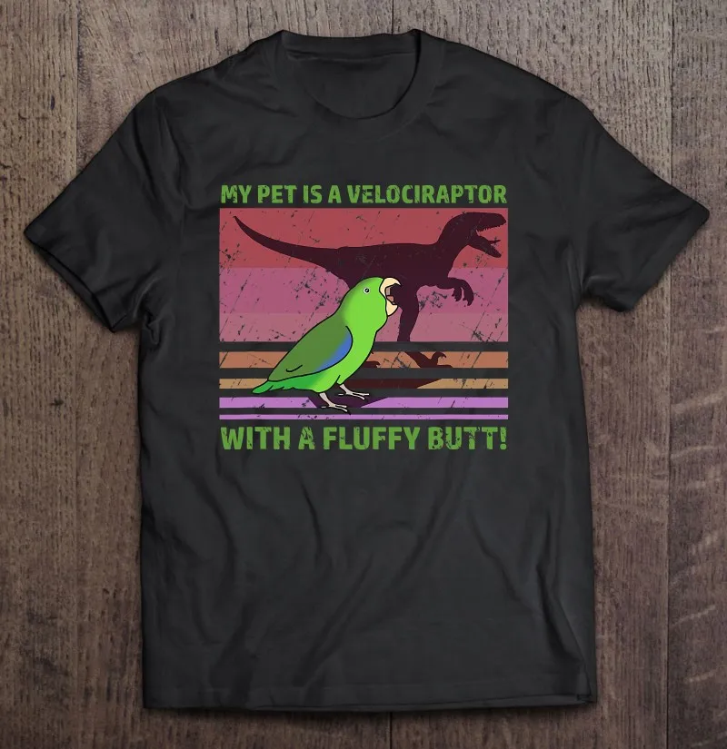 

Мой Питомец Велоцираптор с пушистыми ягодицами зеленые парротлет футболки оверсайз футболка Эстетическая одежда футболки Манга