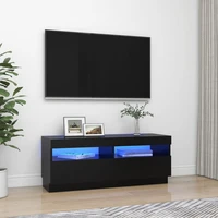 tv cabinets with led lights chipboard tv stand tv table tv units for living room black 100x35x40 cm