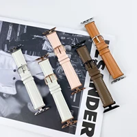 cowhide leather strap for apple watch band 45mm 41mm iwatch 7 se 6 5 4 3 wristband 44mm 40mm 42mm 38mm bracelet belt watchband