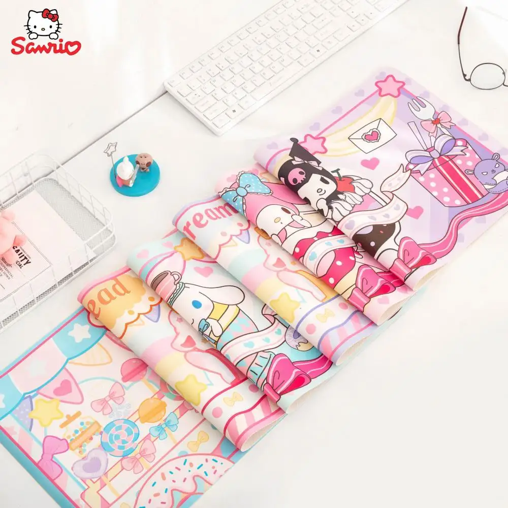 

Мультяшные аксессуары Sanrio Cinnamoroll Kuromi My Melody Kawaii милый коврик для мыши для студенческого общежития коврик для стола украшение для стола подар...