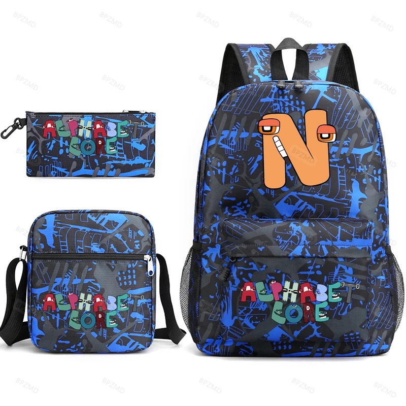 BPZMD Anime Print School BagCasual Student Backpack for Teenage Boys Girls Book Bag School for Kids Back to College Gifts