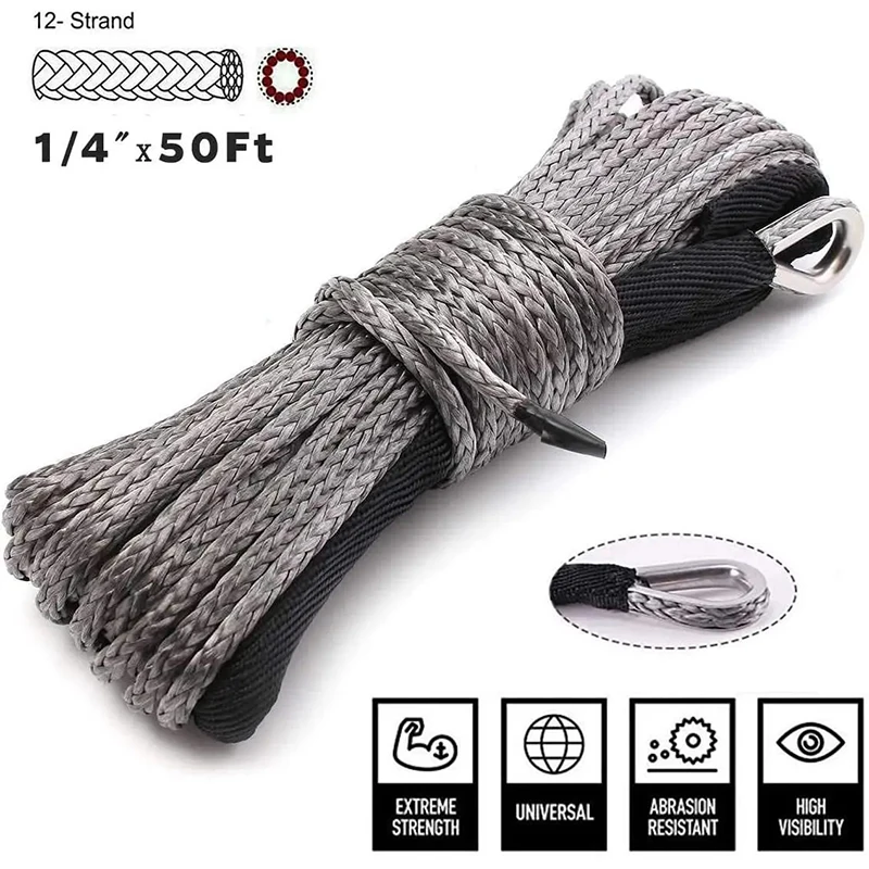 Синтетический трос для лебедки buyready 6 мм 15 м | AliExpress