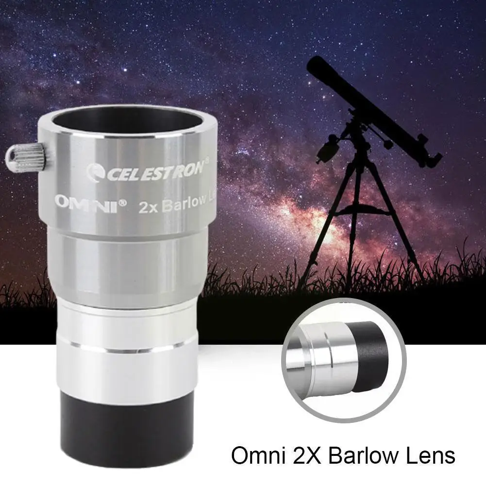 

Omni 2x Barlow Eyepiece Lens 1.25 Inch With 40mm Solar Bard Astronomical Telescope Filter Film Accessories X3g2
