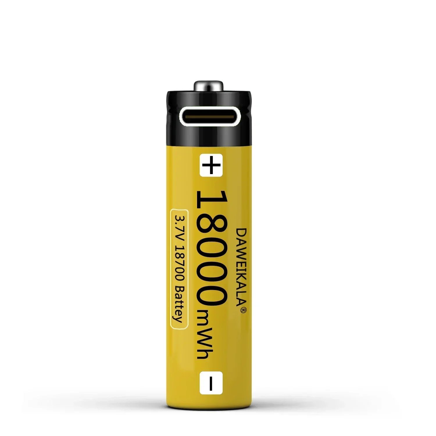 Фото Daweikala 18650 Батарея USB Type-C 18700 3,7 В 18000 МВтч USB Литий-ионная аккумуляторная батарея для фонарика Электрический мобильный телефон Игрушка №4