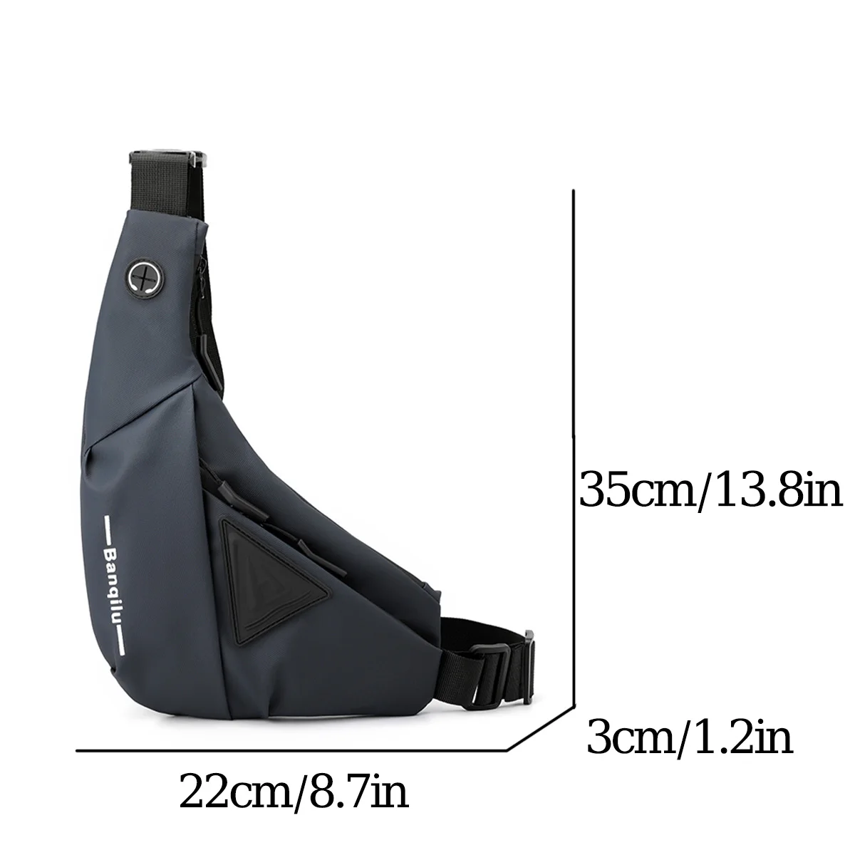 Миниатюрная сумка через плечо для мужчин нейлоновый материал неправильная форма