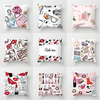 valentines day pillowcase girls lipstick cushion love gift confession pillowcase sofa home decorations