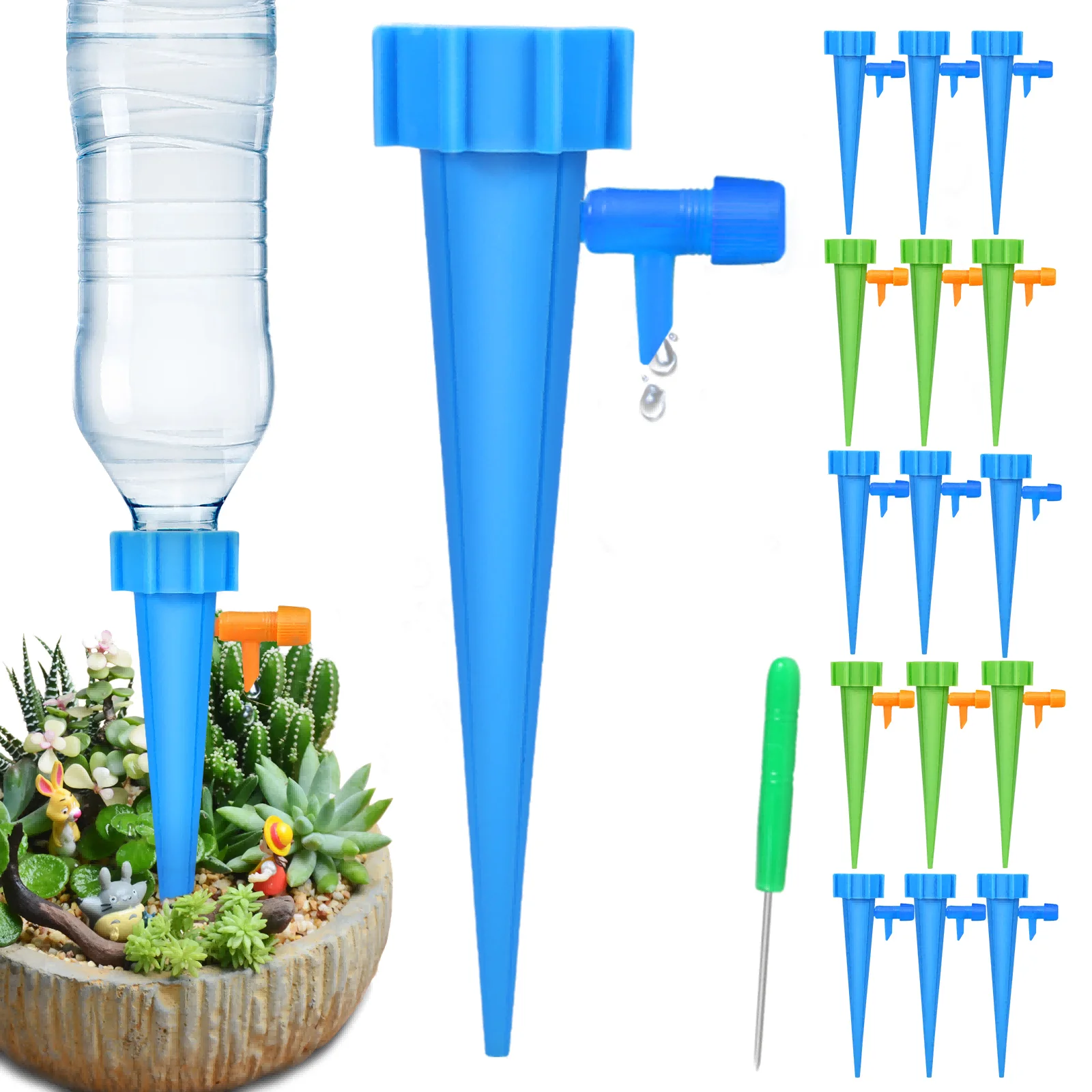 15 PCS Self-Watering Kits Automatic Waterers Drip Irrigation Indoor Plant Auto Watering Device Home Flower Garden Tool