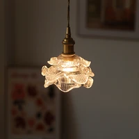 deyidn modern glass mini pendant lamp creative flower shape restaurant table chandelier for bar bedroom aisle indoor pendant