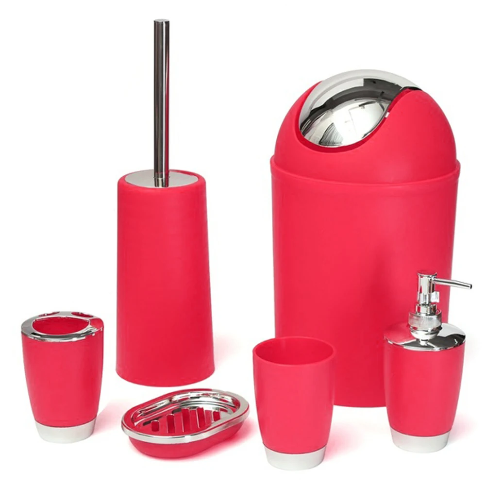 

Useful Bathroom Bin Soap Dish Dispenser Tumbler Toothbrush Holder Decor