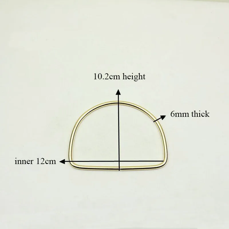 10Pcs 12cm Metal D Rings Bag Handle Buckles for Women Handbag Lock Decor Shoulder Bags Clasp Replace DIY Hardware Accessory