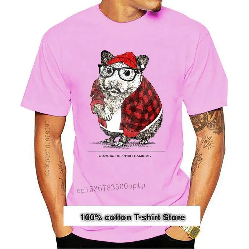 Camiseta informal para hombre, camisa Hipster Himster, hámster, Animal, Zoo, roedor, ratón,...
