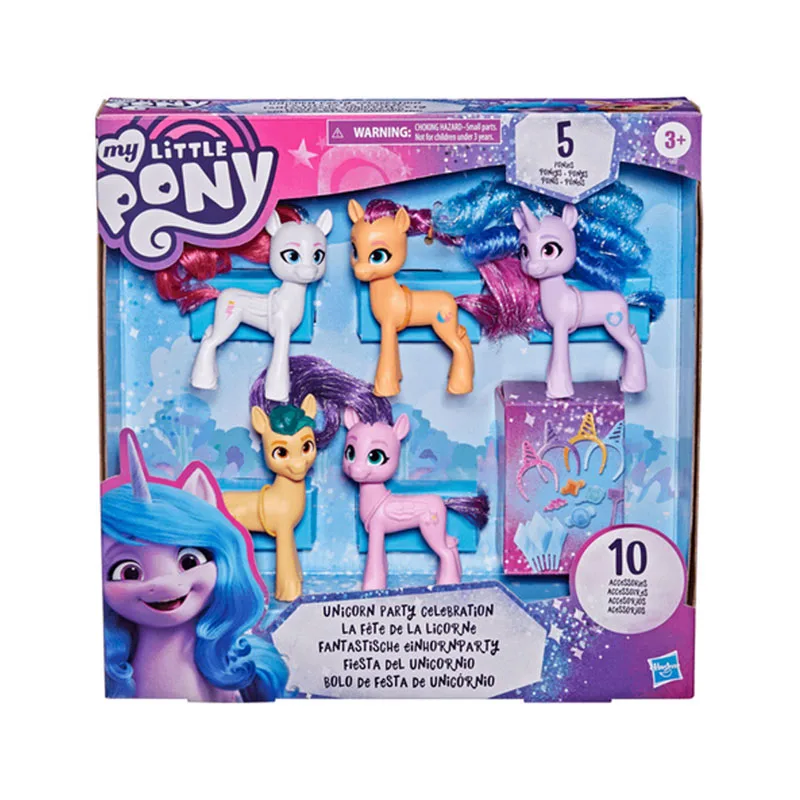 

Hasbro My Little Pony MLP Movie Unicorn Party Celebration Series Fluttershy Pinkie Pie Rarit Dolls Action Figure Children Gifts