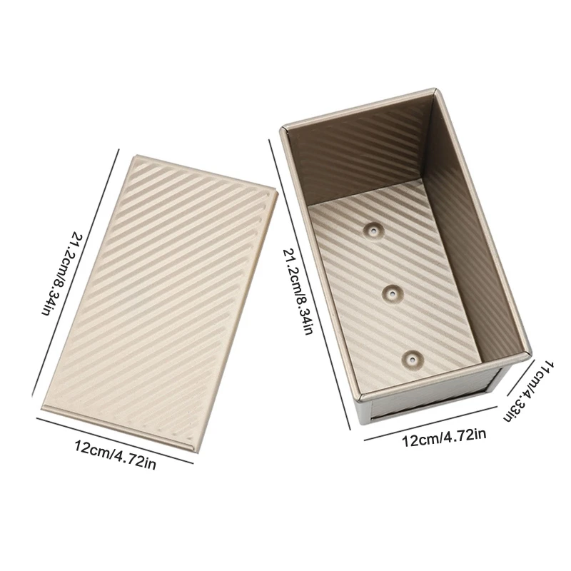 Форма для тостов из углеродистой стали гофрированной с крышкой форма выпечки