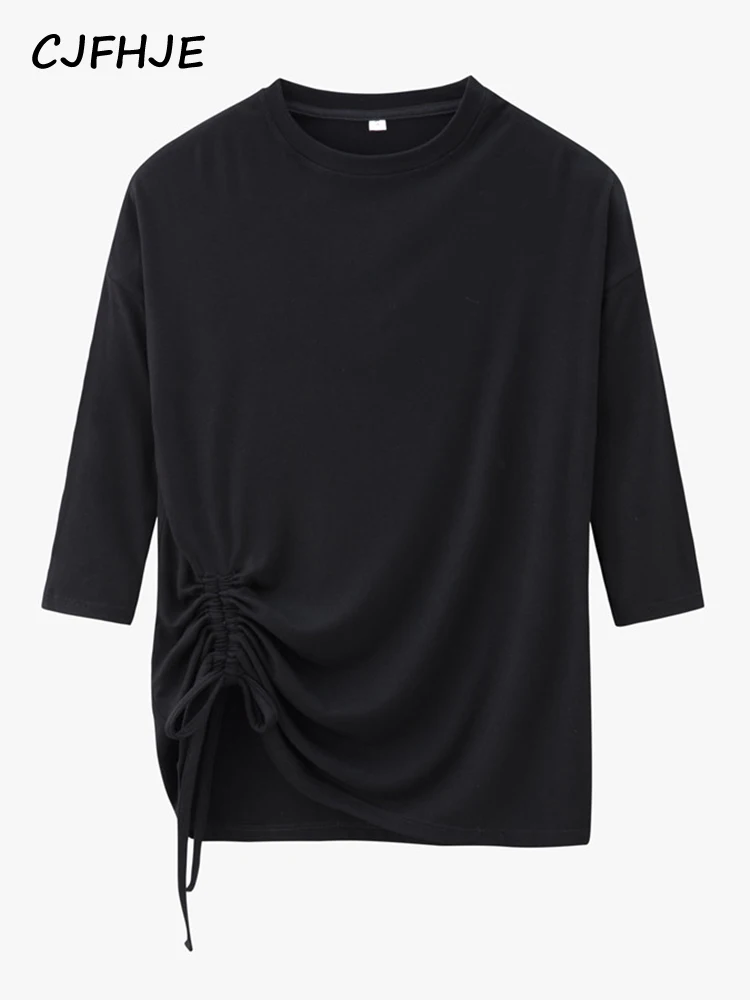 CJFHJE Новый женский однотонный комплект с юбкой летний корейский Повседневный топ