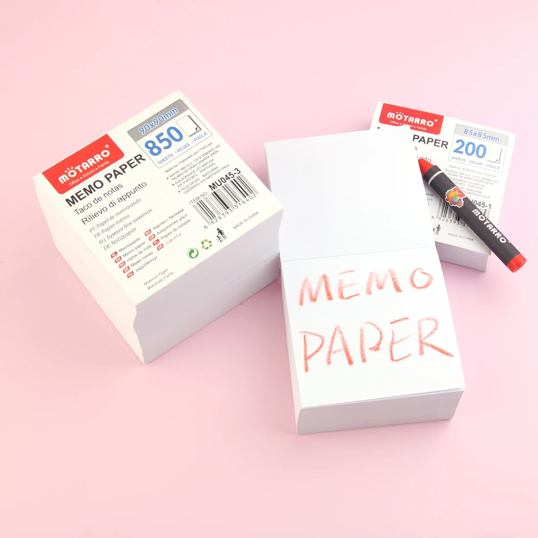 

MOTARRO 3 x 3 inches White Blank Unlined Plain Memo Pads for Taking Notes Reminder Work Organization Planning 200/400/850 Sheets