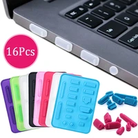 16pcsset colorful silicone anti dust plug cover stopper dust plug laptop dustproof usb port interface waterproof cover stopper