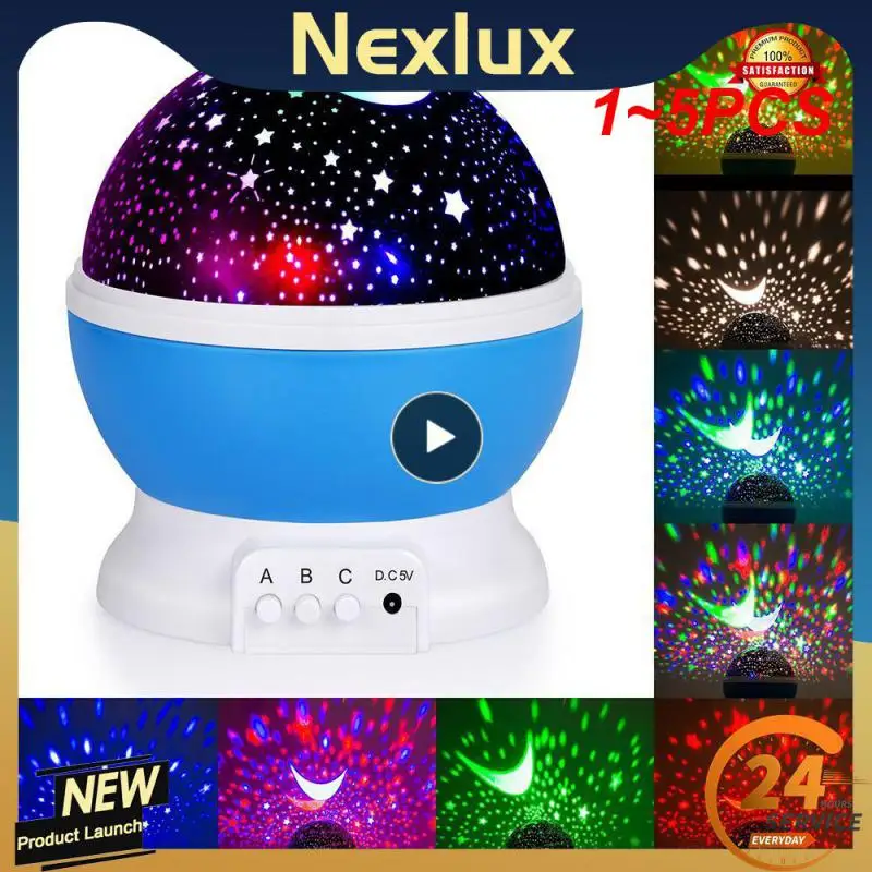 

Вращающийся Ночник проектор Starry Sky Star Master, 1 ~ 5 шт., Романтический светодиодный USB-проектор, детский подарок