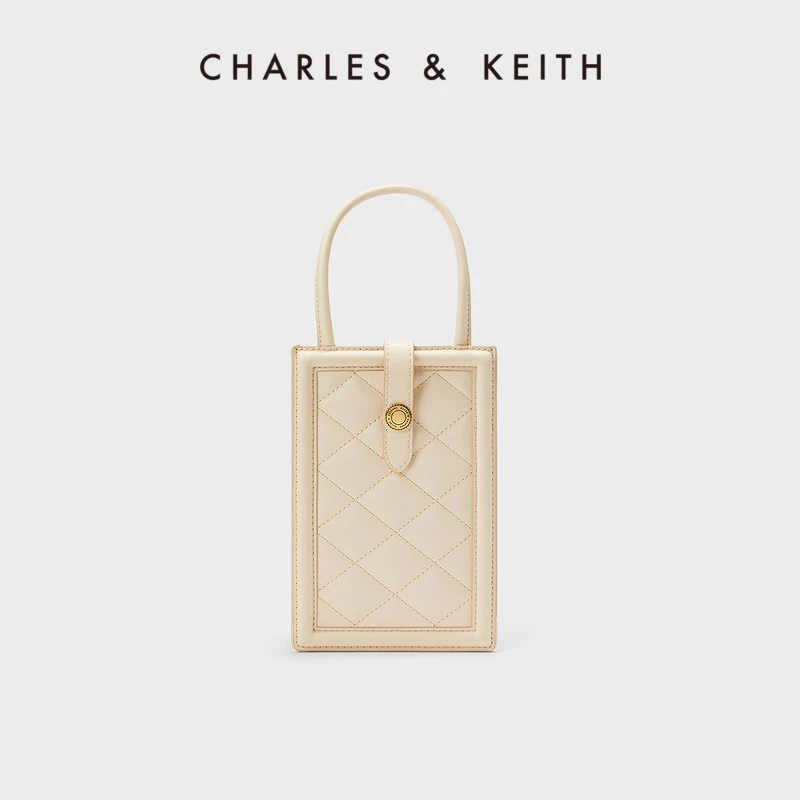

CHARLES&KEITH23 Summer New Product CK6-70701213-1 Quilted Ringer Portable Cross-body Phone Bag for Women