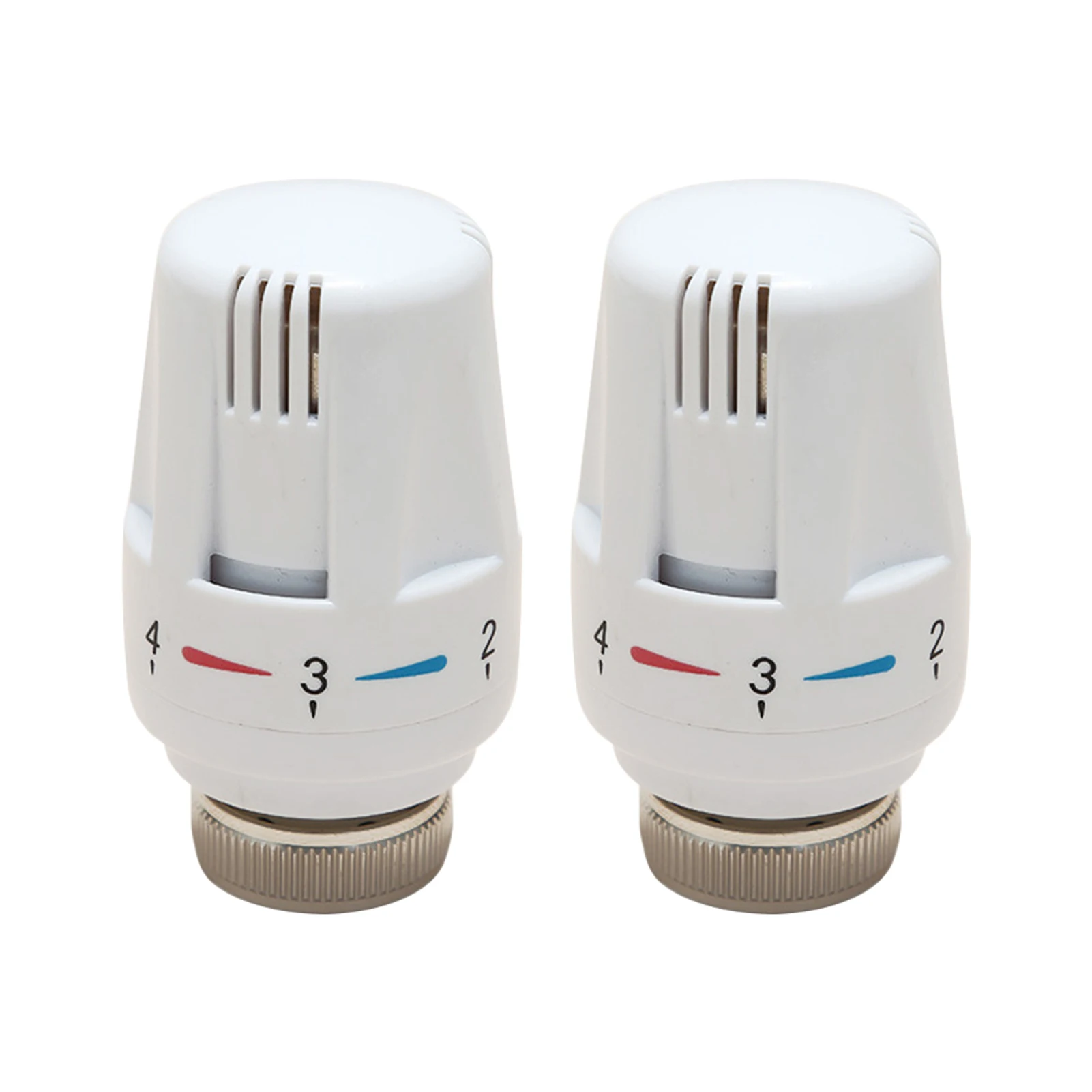 

2pcs Manual Thermostatic Radiator Head Temperature Control Heating System Valve M30x1.5 Indoor Practical Durable Easy Install
