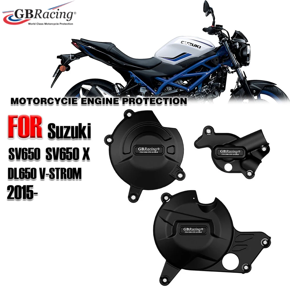 

Motorcycle Secondary Engine Cover Protection Set Case For GBRaing For Suzuki SV650 2015-2023 SV650X 2018-2023 DL650 V-STROM 2017