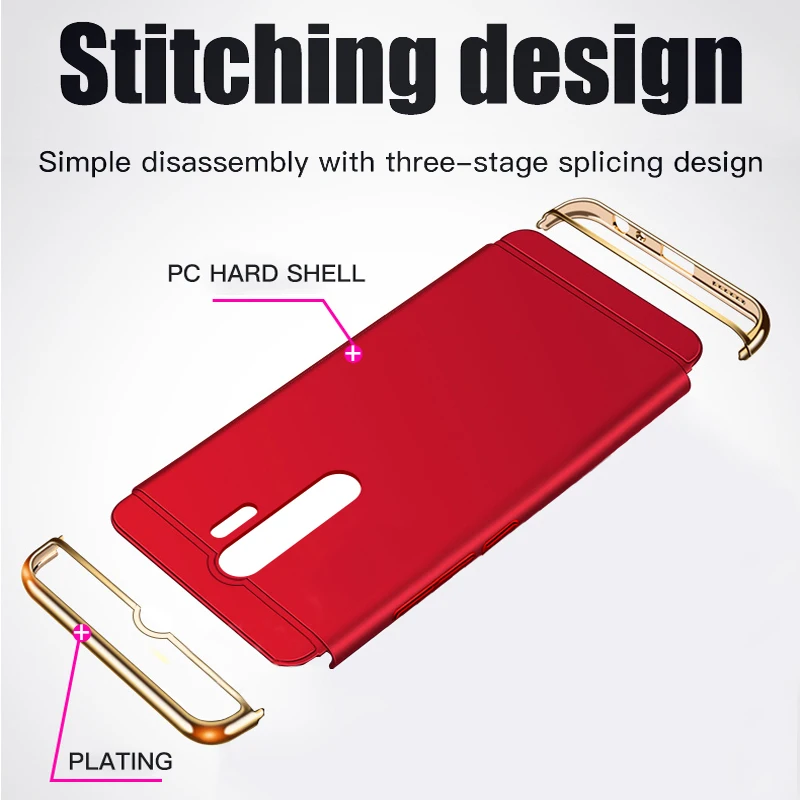 Роскошный чехол 3 в 1 с покрытием для телефона Xiaomi Redmi Note 4 4X 5 6 7 8 9 Pro Max жесткий из