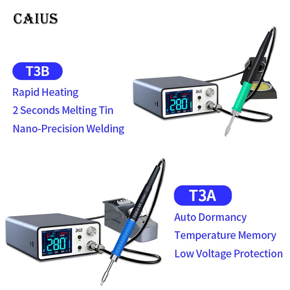 

JC AIXUN T3A T3B Intelligent Soldering Station Support T12/T245/936 Handle Soldering Iron Tips Electric Welding Iron Station