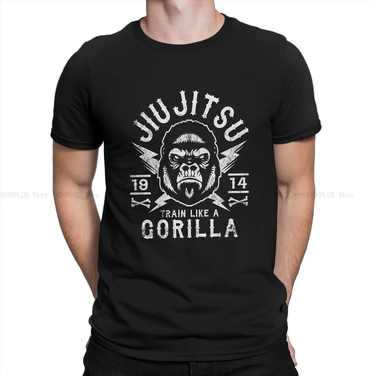 

Train Like A Gorilla Classic Unique TShirt Jiu Jitsu Casual Polyester T Shirt Summer T-shirt For Men Women