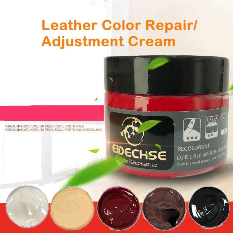 

50ml Leather Recoloring Balm Repair Kit Liquid Skin Repair Tool Cracks Rips Restoration Set Shoes Auto Seat Holes Scratch