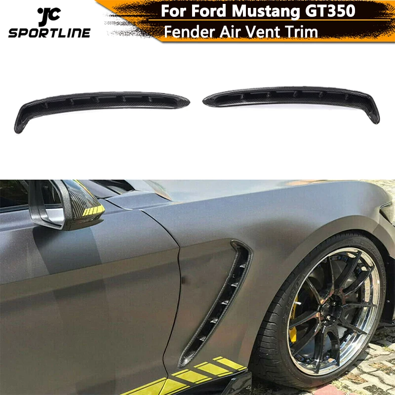 Переднее боковое крыло для вентиляционного отверстия Крышка для Ford Mustang Shelby GT350 2019 2020 углеродное волокно воздухозаборник крыло вентиляционные отверстия Крышка отделка Переднее боковое крыло для вентиляционного отверстия Крышка для Ford Mustang Shelby GT350 2019 2020 углеродное волокно воздухозаборник крыло вентиляционные отверстия Крышка отделка