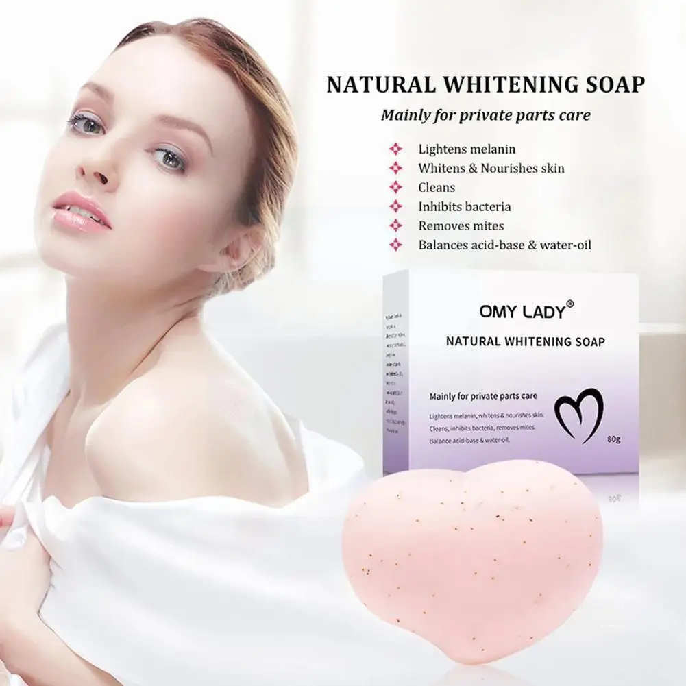 

Omy Lady персиковый ароматизированный женский интимный отбеливающий натуральный скраб для мыла Yoni отбеливающий брусок для тела Y0x5