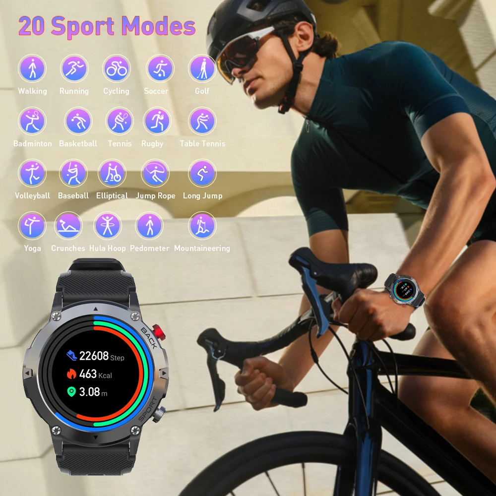 LEMFO LF26 MAX часы мужские Bluetooth-вызов смарт smart watch men пользовательский циферблат sports