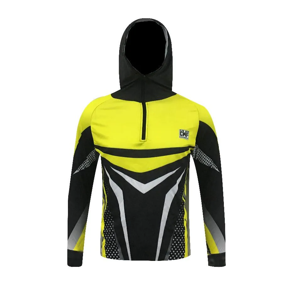 2024 Outdoor Sublimation Printing Long Sleeve Fishing Anti-UV UPF 50+ Clothes Breathable Hiking Sports Jersey Hooded Men's enlarge