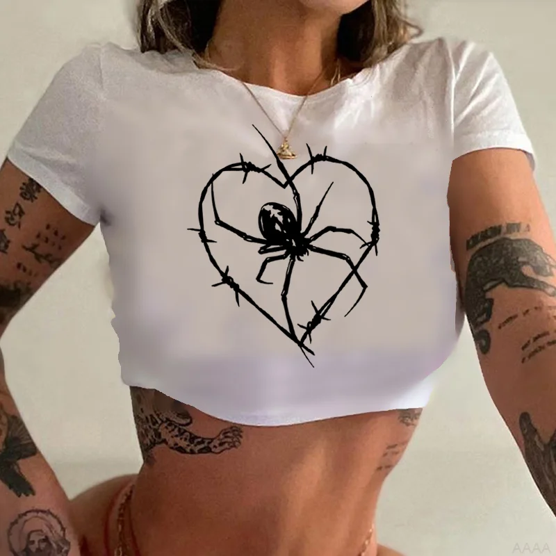 

Y2k 90-х Графический волшебный гранж короткий топ для девушек манга в Интернете y2k kawai 2000s короткий топ