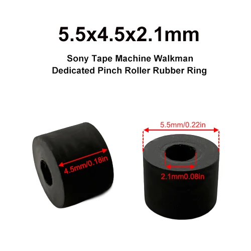 

5.5x2.1x4.5mm Pinch Roller Rubber Ring Cover For Sony Walkman WM-FX WM-EX WM-GX Series Tape Drives Cassette Deck Audio Pressure