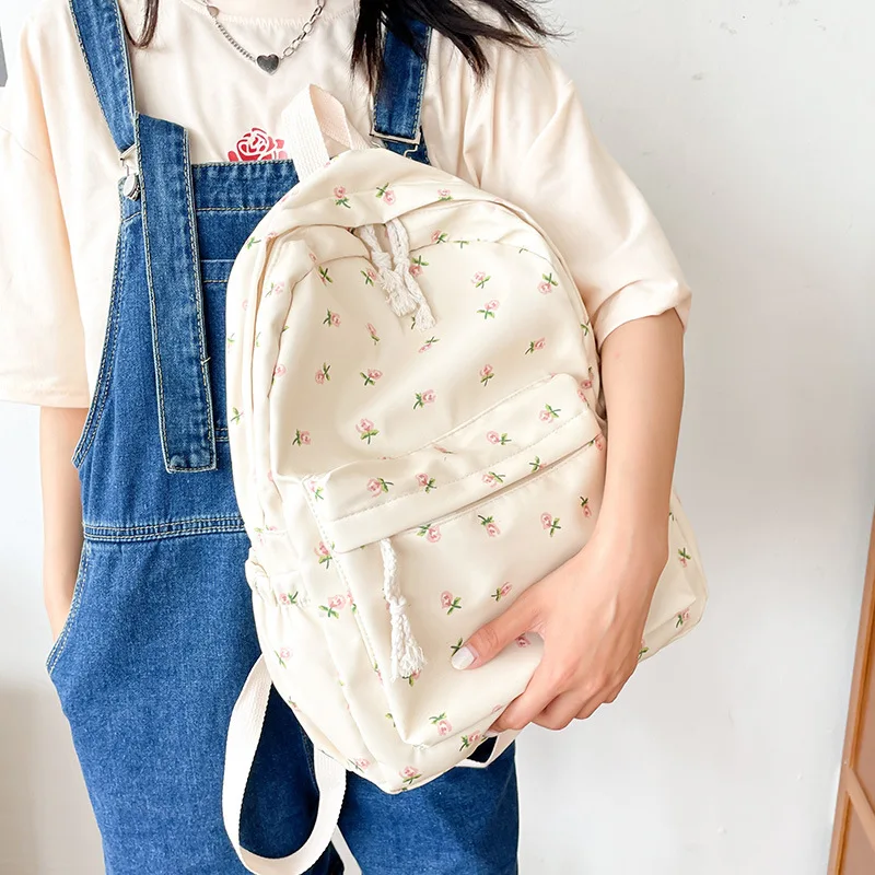 

Nylon Women's Backpack Anti-Theft Shoulder Bag 2022 New Student School Bag Teen Girl School Backpack Fashion Girl Small Mochila