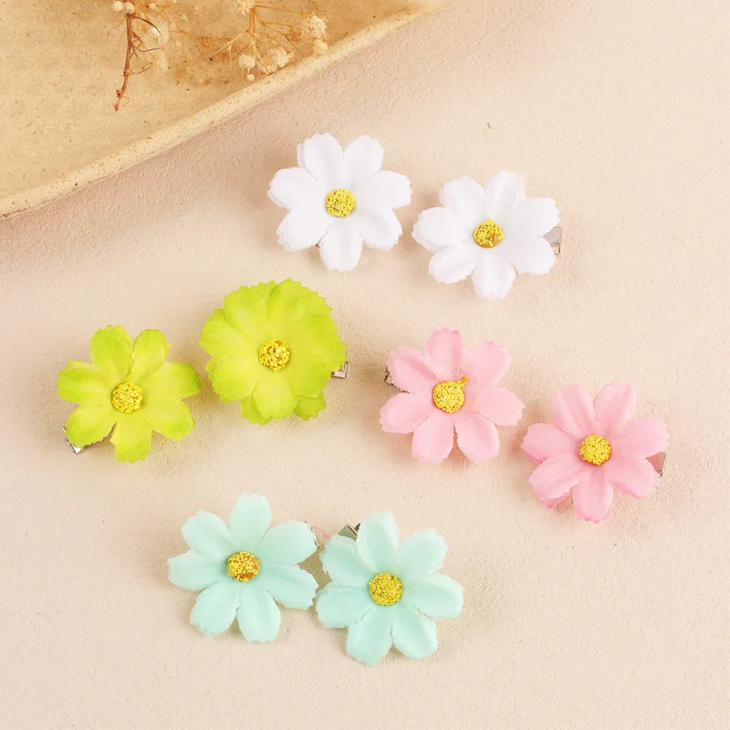 

8 шт., заколки для волос с цветами для девочек