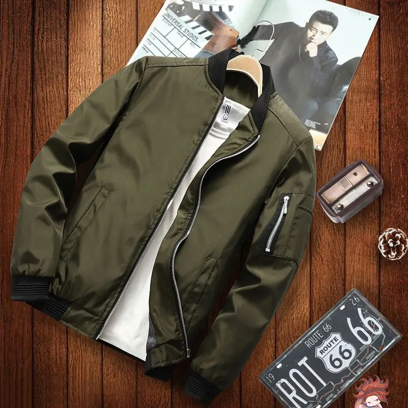 

Men's 2023 Autumn New Jackets Spring Fashion Bomber Windbreaker Jacket Coat Men Clothing Zipper Military Casual Jackets Men Tops