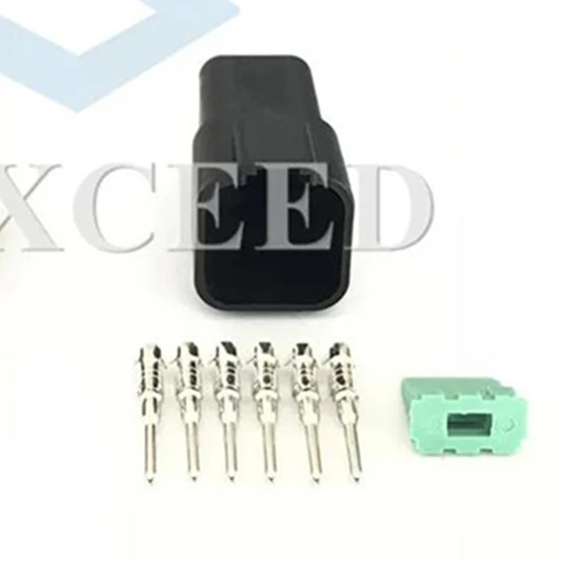 

6-контактный черный DT DT06-6S DT04-6P, автомобильная розетка педали акселератора, автомобильный разъем переменного тока в сборе, водонепроницаемая вилка для Deutsch