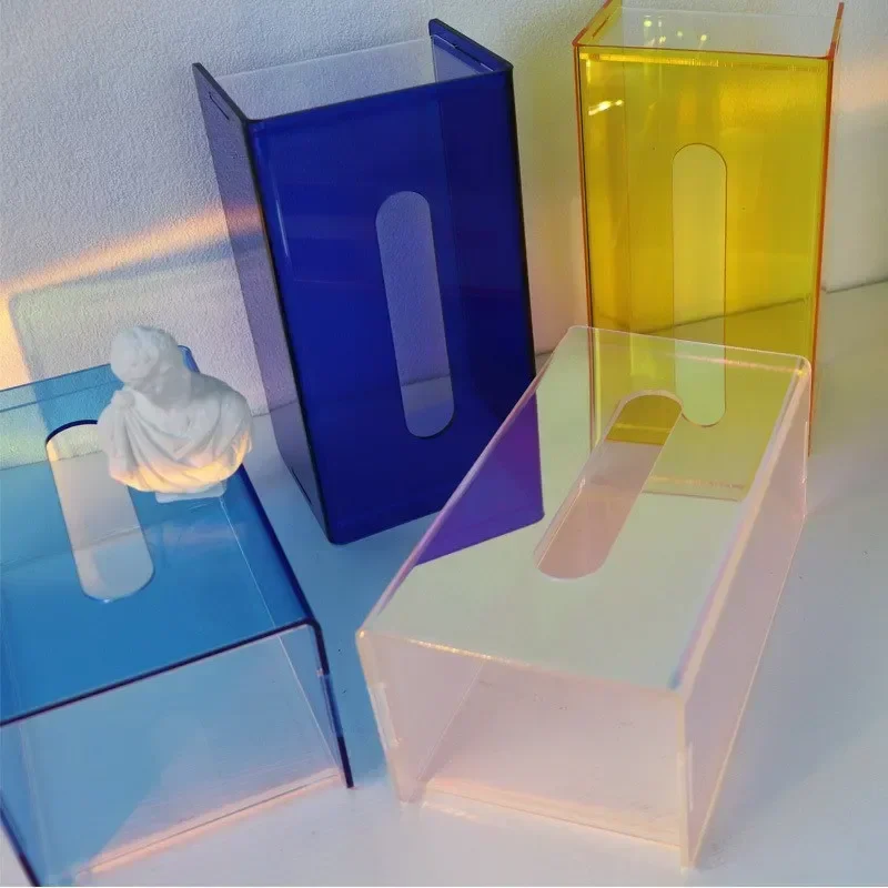 

Holder Tissue Hotel Handkerchief for Style Crystal Napkin Dispenser INS Creative Acrylic Paper Box Toilet Restaurant Transparent