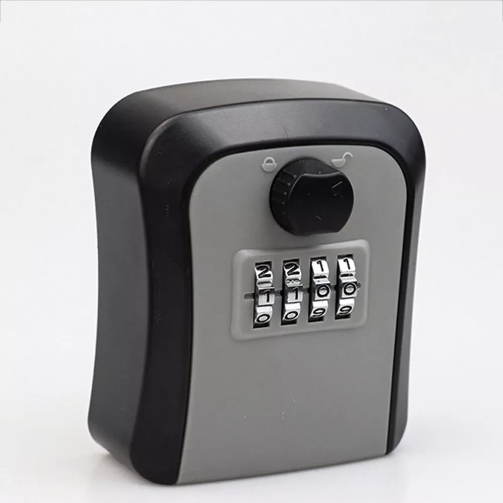 

Монтируемый ящик для хранения ключей, органайзер, 4-значный комбинированный кодовый замок с паролем, без ключа, домашний сейф для ключей, Сей...