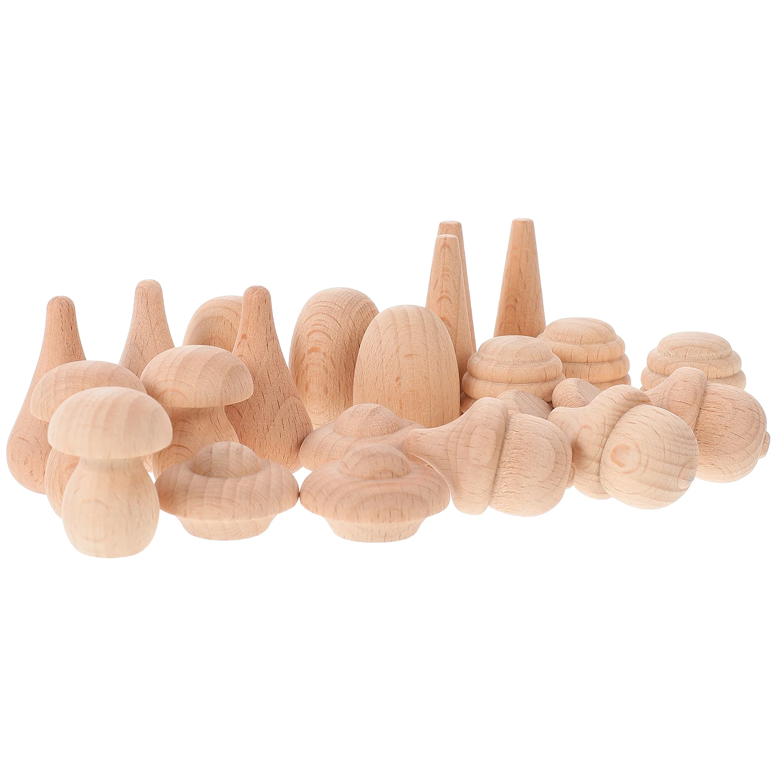 

24pcs Birthday Gift Kids Painting Kids Mushroom Figurine Drawing Figure Craft Acorns