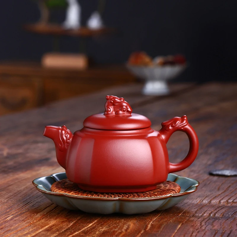 

Yixing 260cc Mini Purple Clay Pot Kung Fu Tea Set Handmade Small Teapot Household Oolong Tea Pu-erh Tea Teapot Turkish Tea Pot